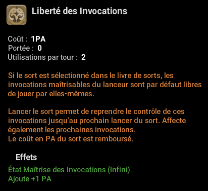 Obtenir le sort Maîtrise des Invocations dofus