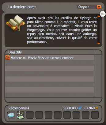 quête La dernière carte dofus