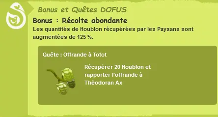 Présentation de la màj 2.71 bonus almanax