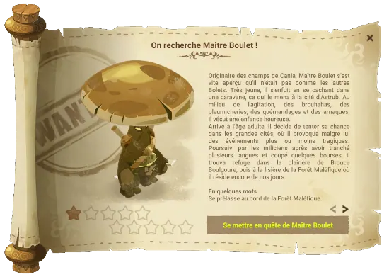 On recherche Maître Boulet dofus