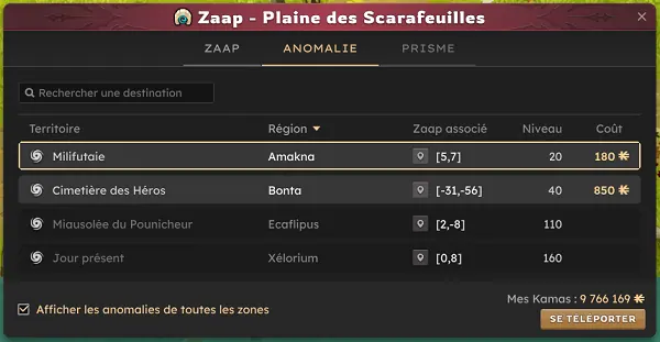 les anomalies temporelles dofus