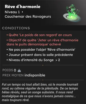 quête Le poids de son regard