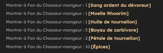 quête Le gourmet solitaire dofus