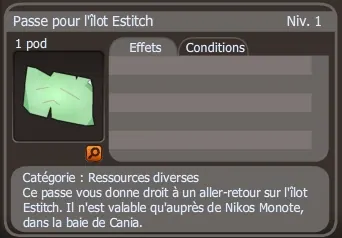 passe pour l'îlot estitch