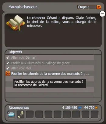 Quête les chasseurs dofus