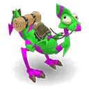 Dragodinde Emeraude et Orchidée