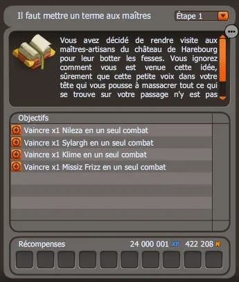 Il faut mettre un terme aux maître dofus