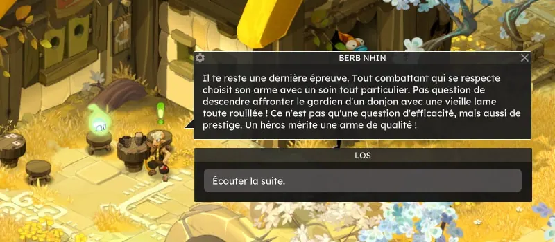 quête Préparation au combat