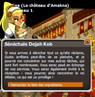 quete L'accusé de la réception dofus