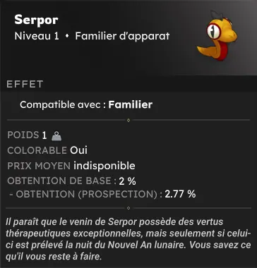 Drop rare cosmétiques dofus