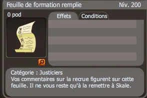Formation des sixièmes années