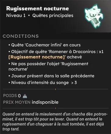 quête Cauchemar infini