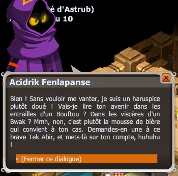 quete Le livre d'Acidrik Fenlapanse dofus