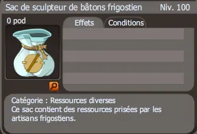 sac de sculpteur de bâtons frigostien