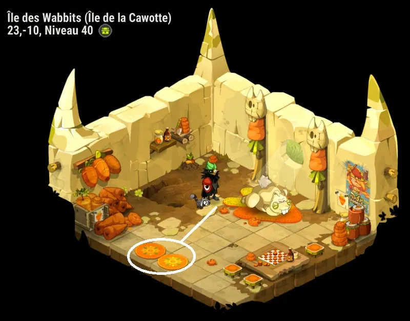 Chemin obtention sort Cawotte