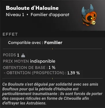 Drop rare cosmétiques dofus