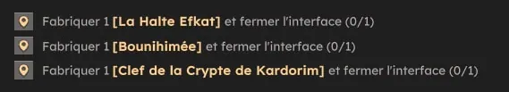 quête Préparation au combat