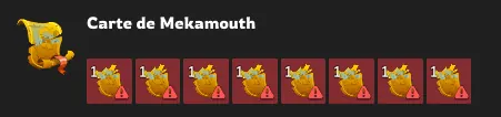 Drop rare fragments cartes dofus