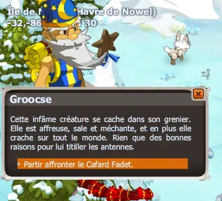 quête Le Cafard Fadet est un vilain grincheux dofus