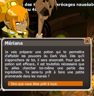 quête Retourner voir le Dark Vlad, toujours sans mourir dofus