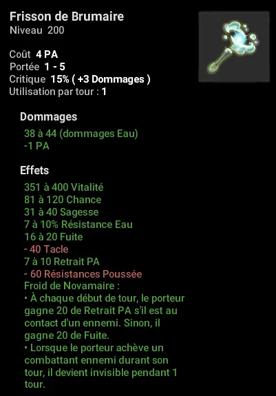 mise à jour 2.72 dofus frisson de brumaire