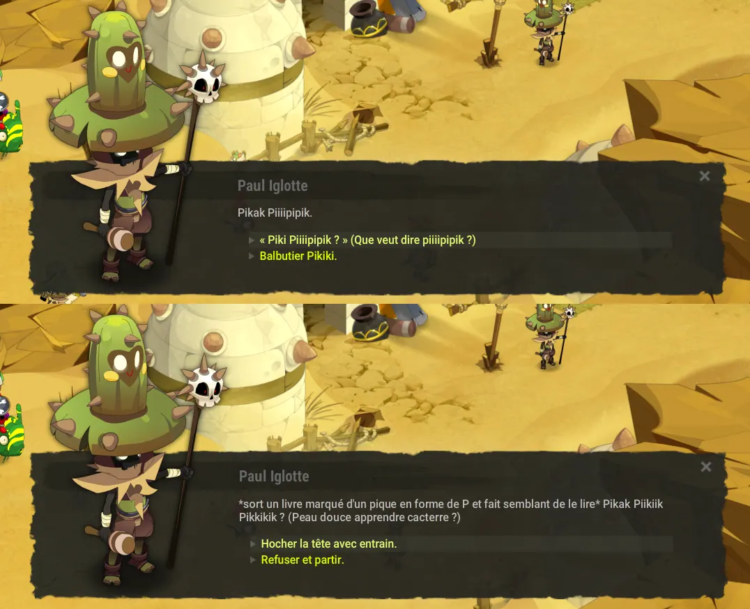 quête La barrière des langues dofus