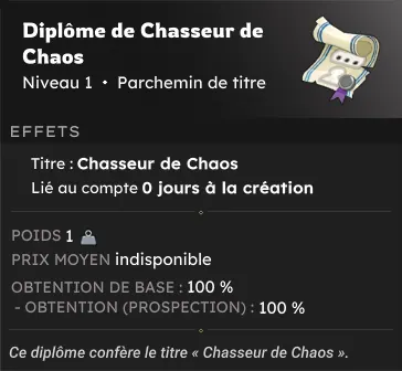 événement Chasseur de Chaos dofus