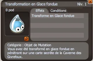 transformation en glace fondue