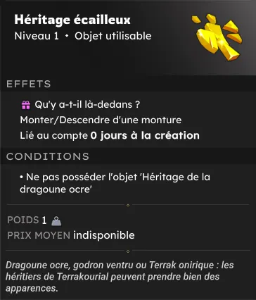 Saison Ocre dofus héritage