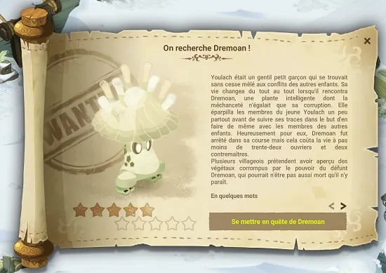 Avis de recherche Dremoan