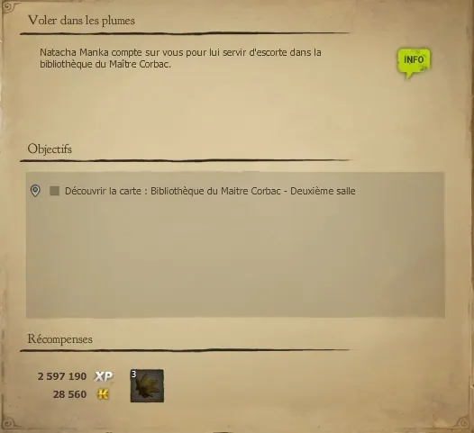 quête Voler dans les plumes dofus