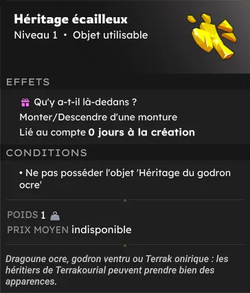 Saison Ocre dofus héritage