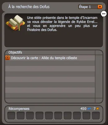 quete À la recherche des Dofus incarnam