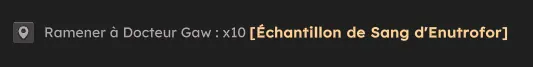 quête Échantillonnage dofus