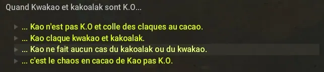 quête Chocomagie contre chocomancie dofus