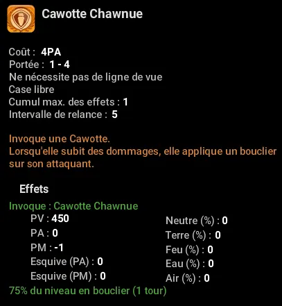 obtention sort Cawotte dofus