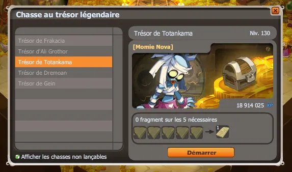 chasse au trésor légendaire