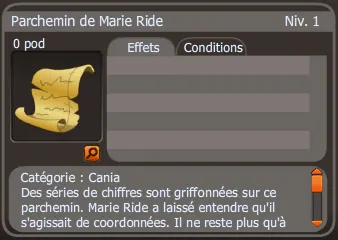 parchemin de marie ride