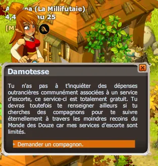 Compagnonnage dofus