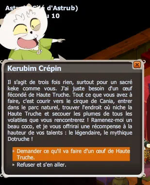 quete Un œuf pour Ecaflip dofus