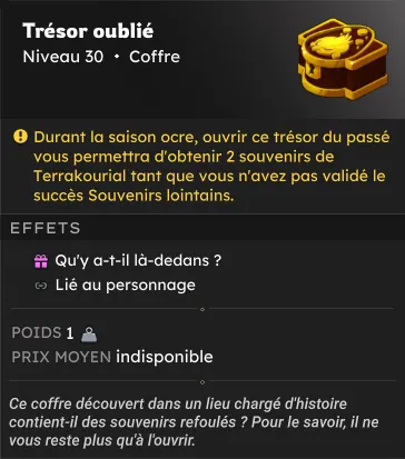Saison Ocre dofus héritage