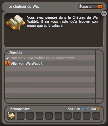 quête Le château du Wa
